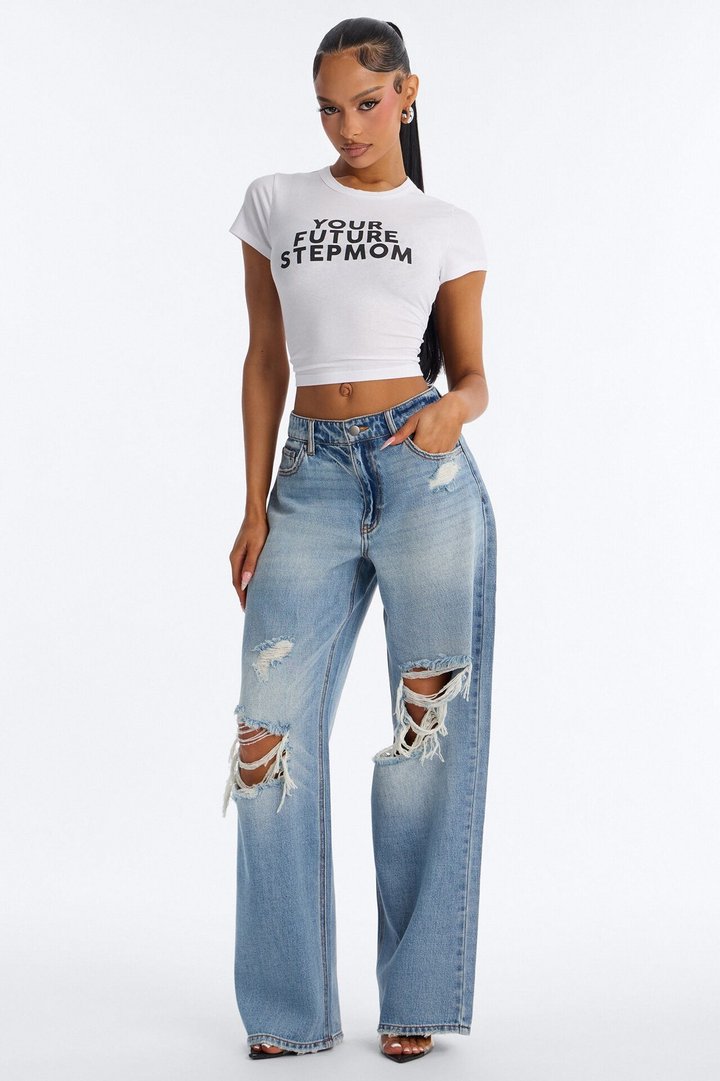 Your Future Step Mom Baby Tee - White