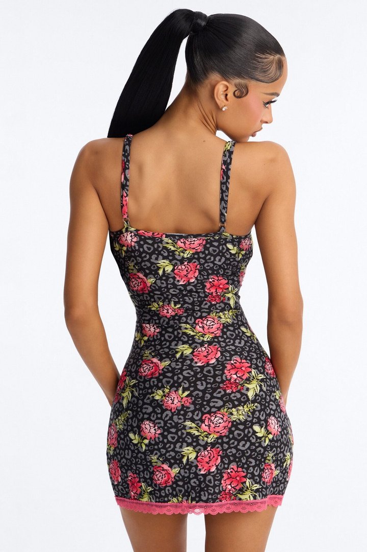 Sweet With An Edge PJ Cami Sleep Dress - Red/combo