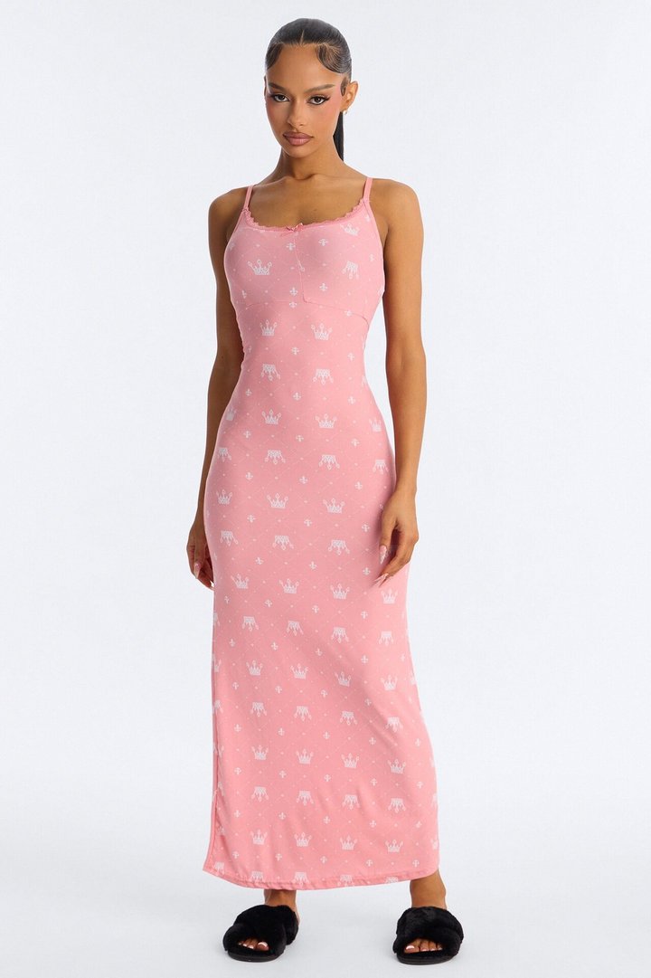 The Queen Is Sleeping PJ Nightgown - Pink