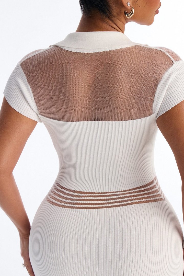 Carolynn Sweater Maxi Dress - White