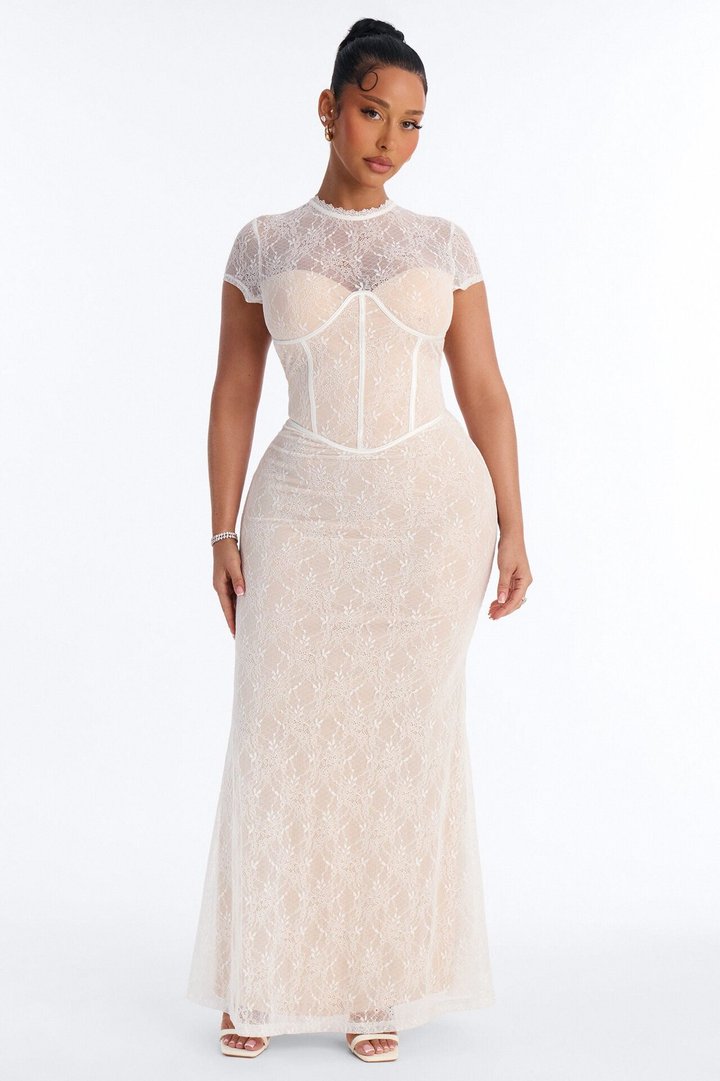 Maribel Lace Maxi Dress - Ivory