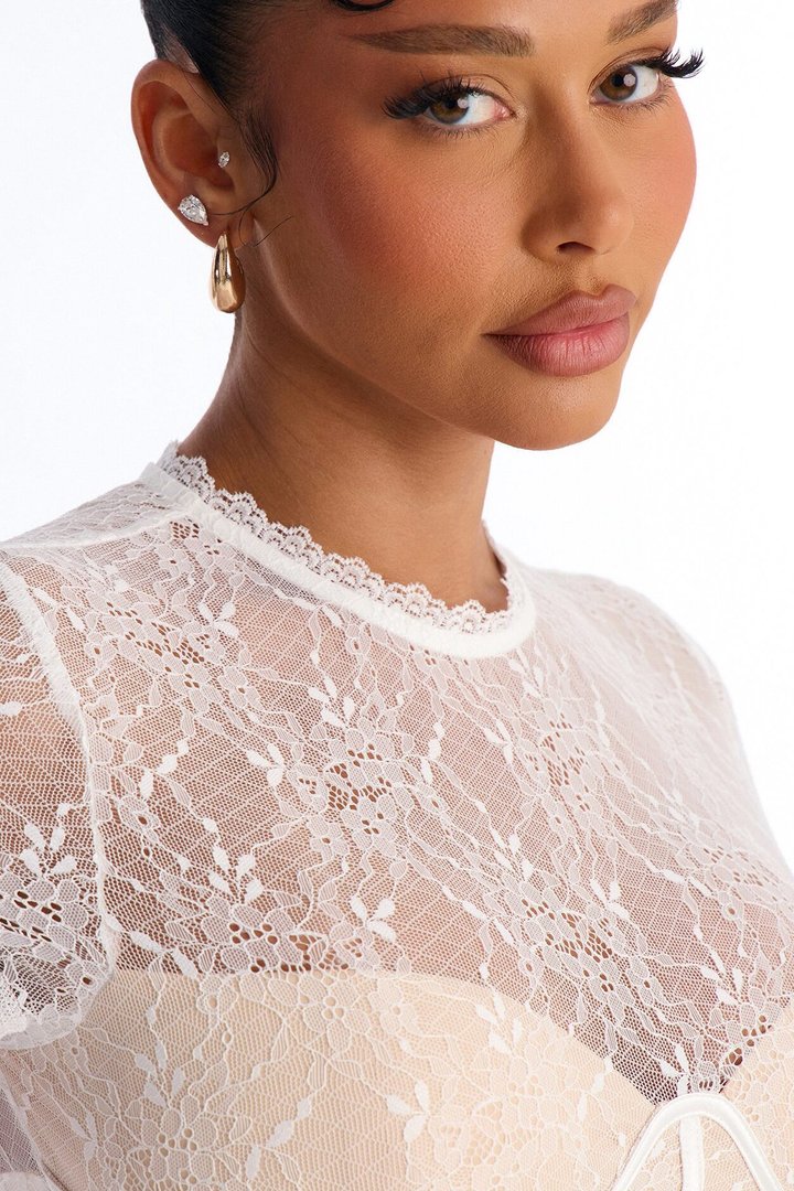 Maribel Lace Maxi Dress - Ivory