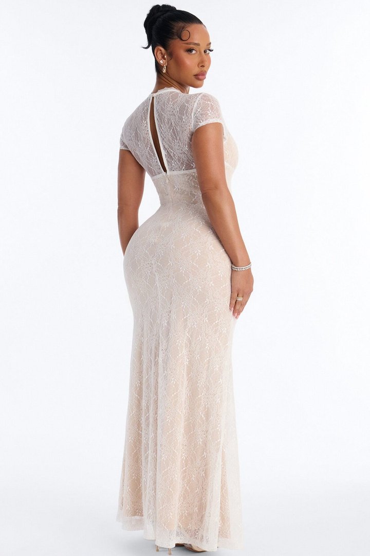 Maribel Lace Maxi Dress - Ivory