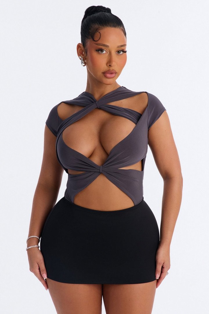 Never Too Much Bodysuit - Charcoal