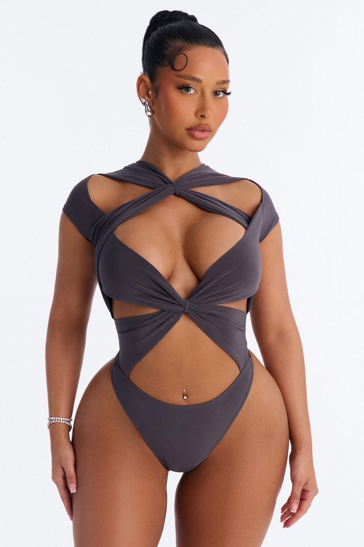 Never Too Much Bodysuit - Charcoal