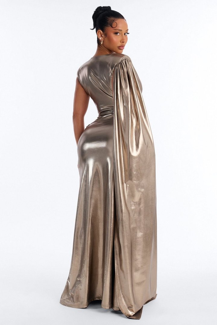 Jawdropper Maxi Dress - GunMetal