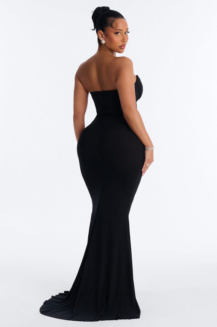 All Caught Up Bandage Gown - Black