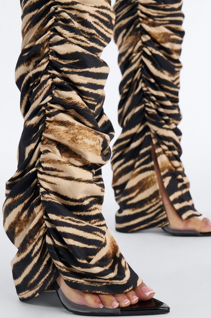 Labeled Luxe Stacked Skinny Pant - Tan/Multi