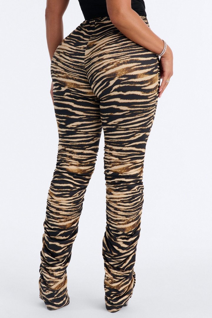 Labeled Luxe Stacked Skinny Pant - Tan/Multi