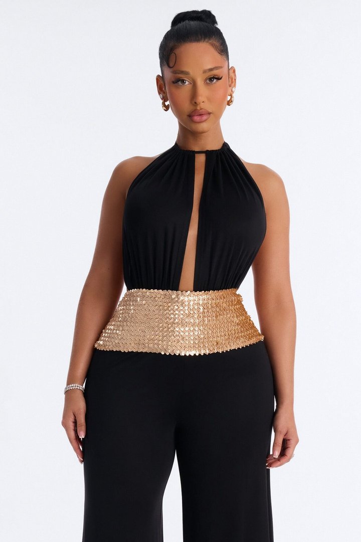 Short Mallorca Daydream Backless Jumpsuit - Black