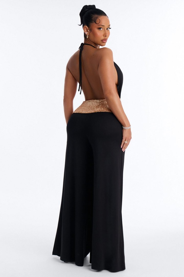 Short Mallorca Daydream Backless Jumpsuit - Black