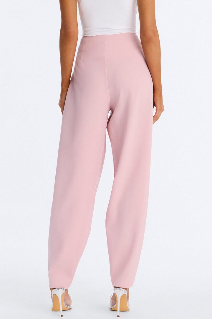 Saddle Up Belted Barrel Leg Trouser - Light Pink