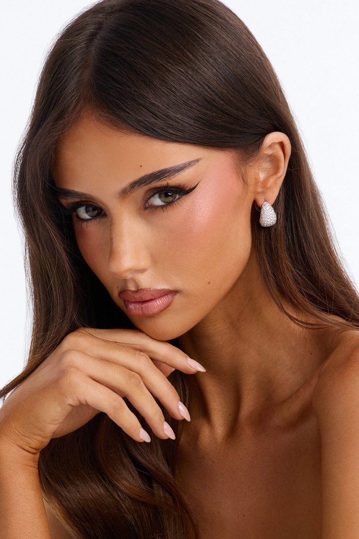 Cubic Zirconia Unforgettable Stud Earrings - Silver