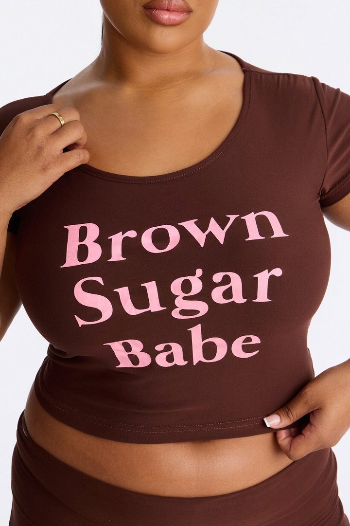 Brown Sugar Babe PJ Short Set - Dark Brown