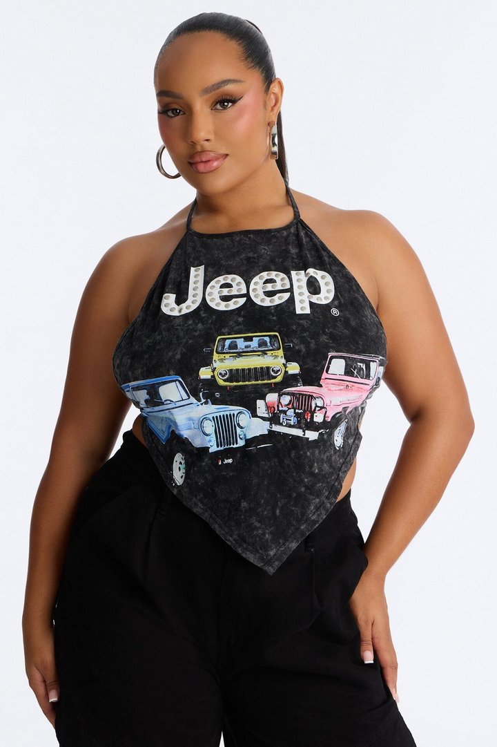 Jeep Open Back Halter - Black Wash