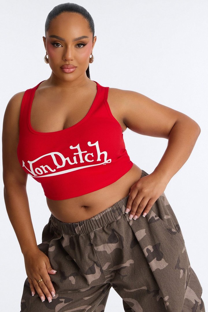 Von Dutch Logo Tank - Red