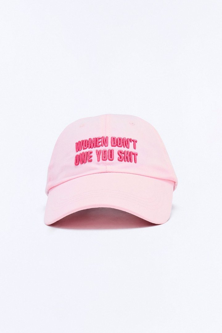 Don't Owe You Baseball Hat - Pink/Pink