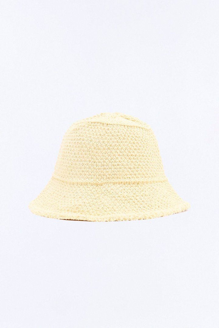 Watching The Sunset Woven Bucket Hat - Cream