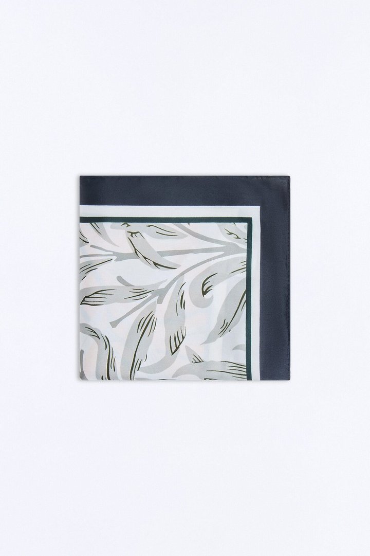 Leaves In The Wind Head Scarf - Grey/combo