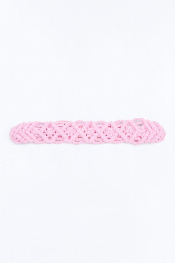 Braid My Hair Crochet Headband - Pink