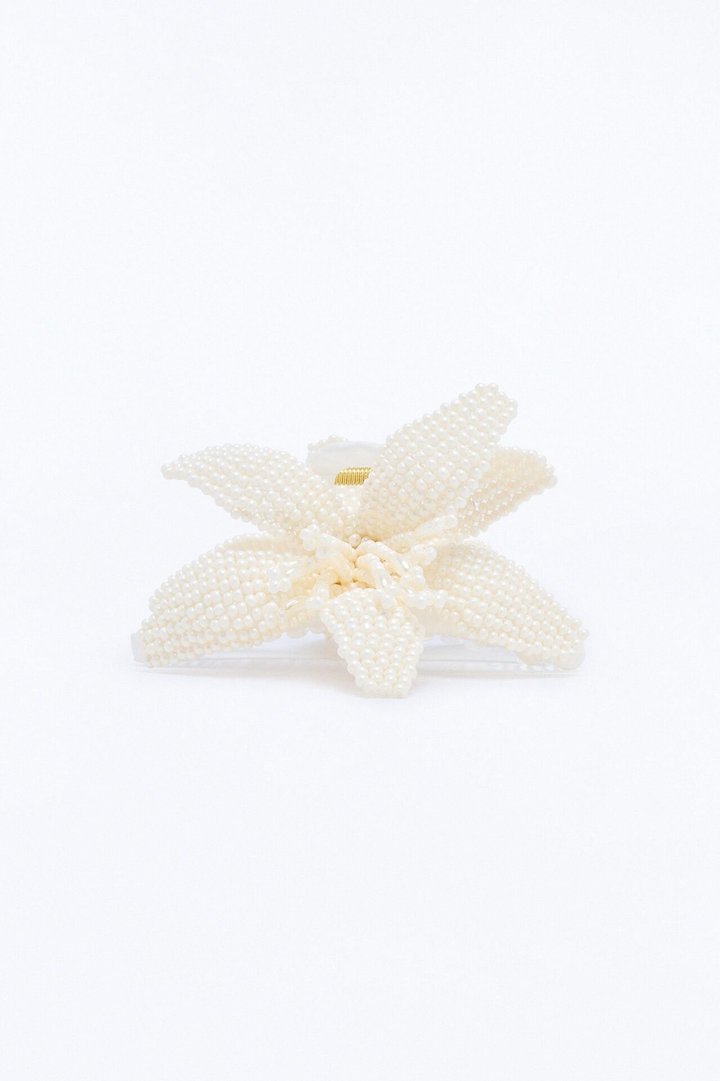 Lily In Bloom Claw Clip - Ivory