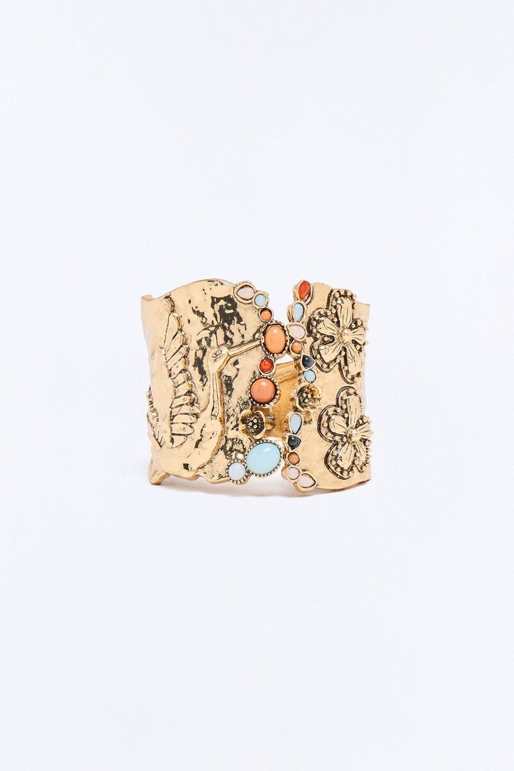 Roselle Cuff Bracelet - Gold/combo