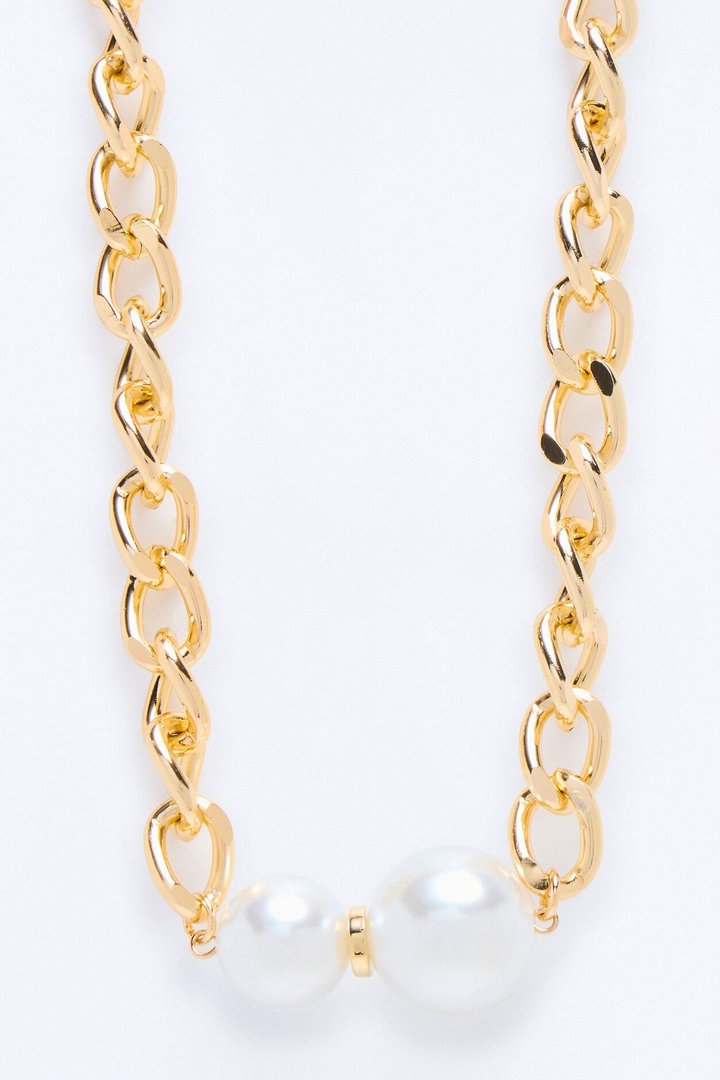 Pearl Kiss Choker - Gold