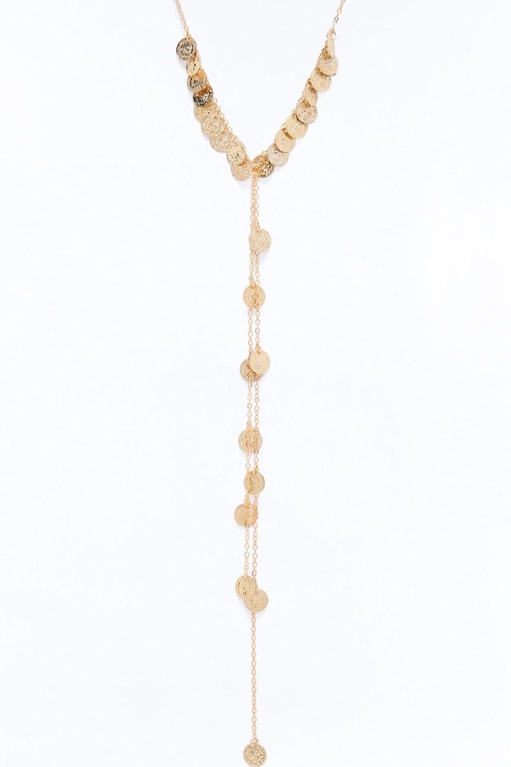 Good Vibrations Lariat Necklace - Gold