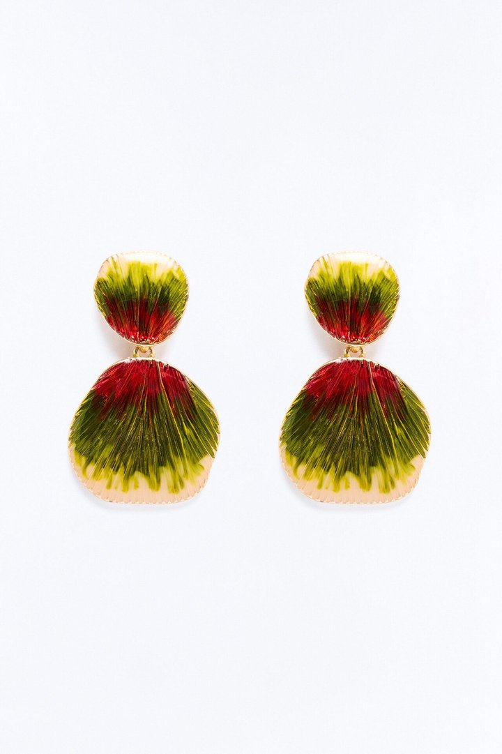 Season's Changing Earrings - Gold/Green