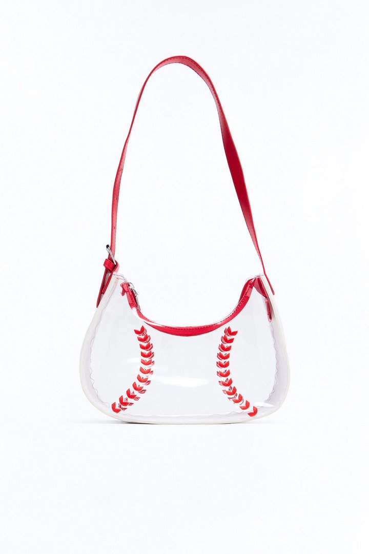 Baseline Clear Shoulder Bag - Red/combo