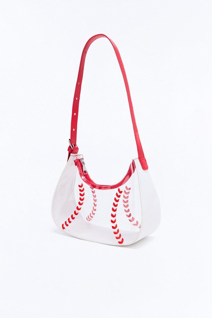 Baseline Clear Shoulder Bag - Red/combo