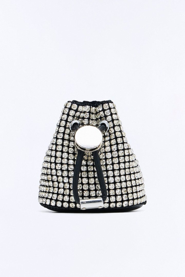 Little Treasure Mini Rhinestone Crossbody Bag - Black/combo