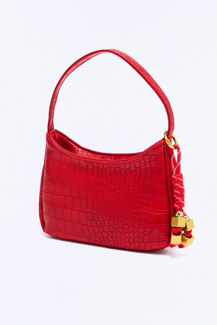 Giving Minimalist Faux Leather Satchel Handbag - Red
