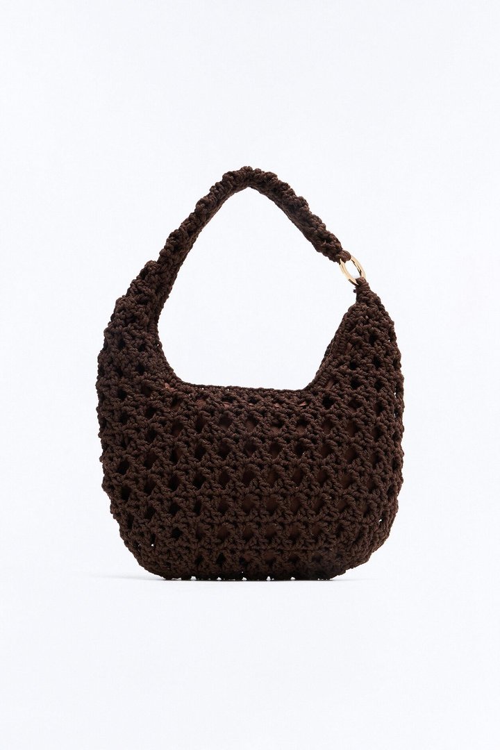 Costa Brava Crochet Bag - Brown