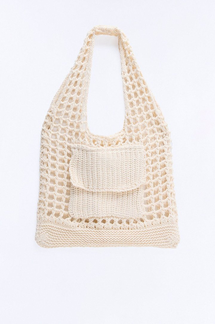 Farmer's Market Stroll Crochet Bag - Ivory