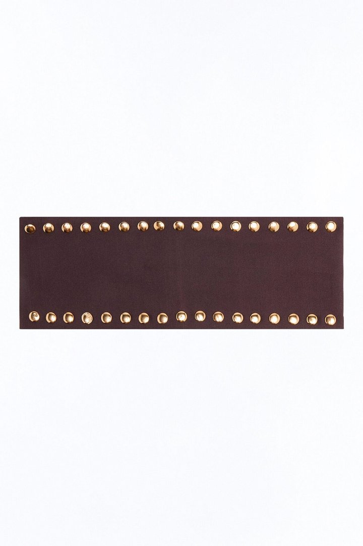 City Lights Studded Headband - Brown