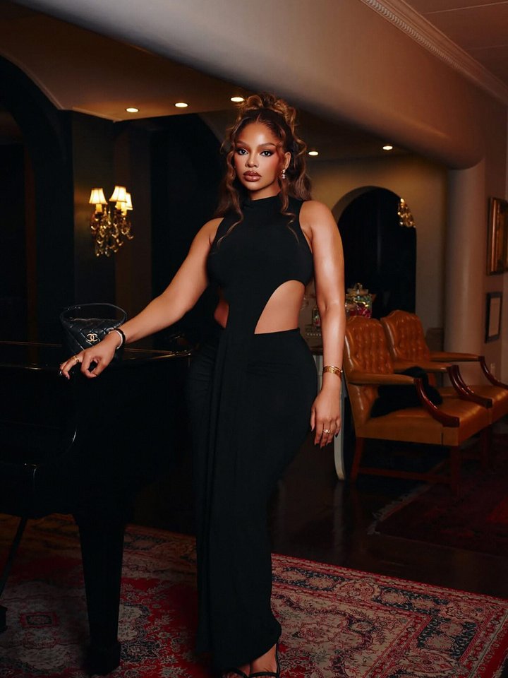 Midnight Mirage Cut Out Maxi Dress - Black