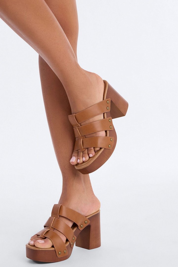 Kyle Platform Mules - Brown