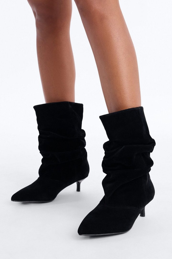 Freddi Ruched Bootie - Black