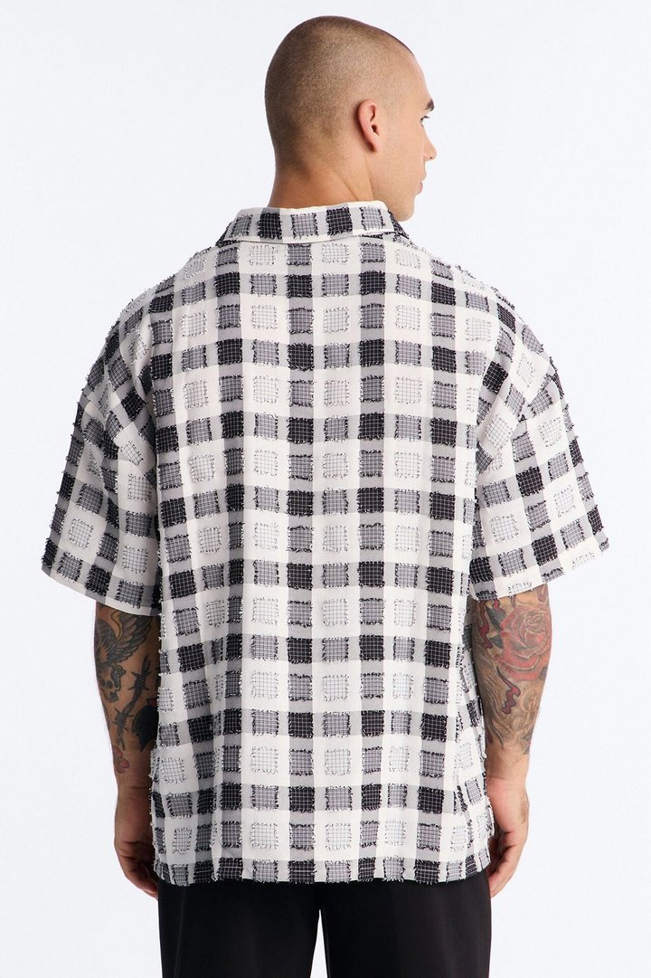 Beach After Dark Oversized Polo - Black/White