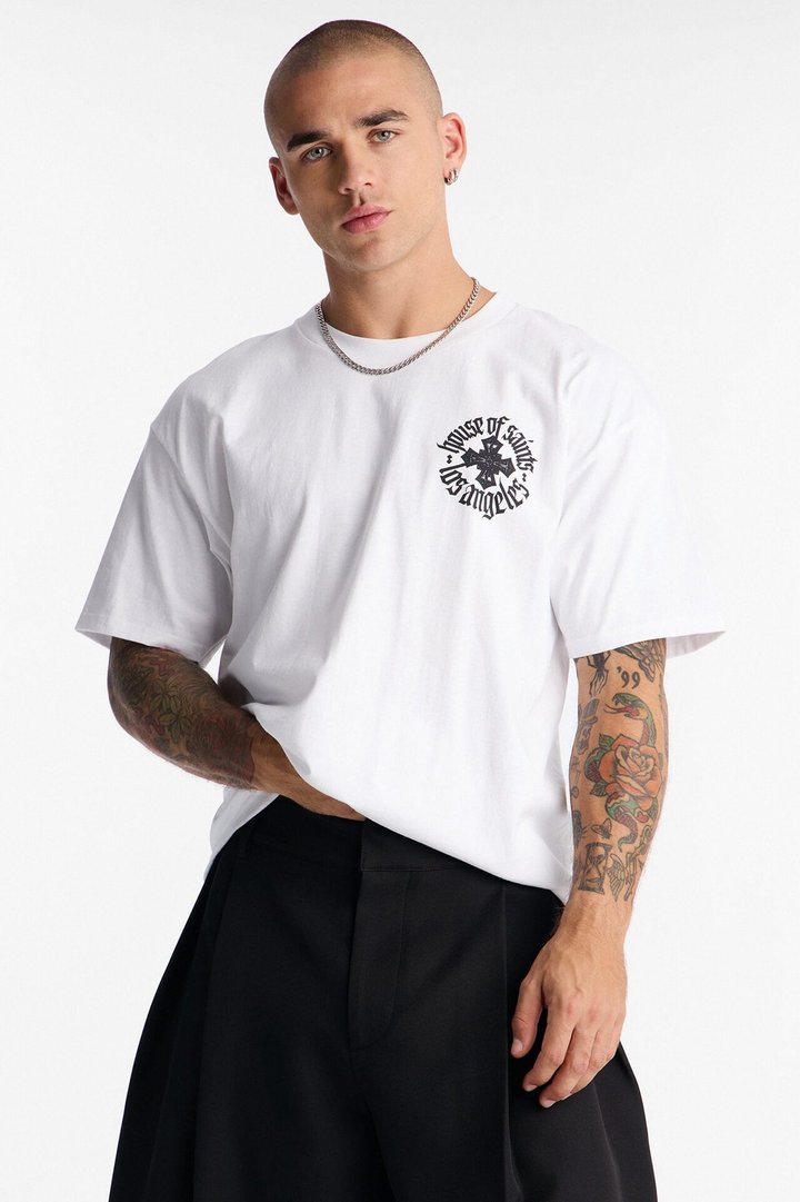 House Of Saints Boxy Short Sleeve Tee - White