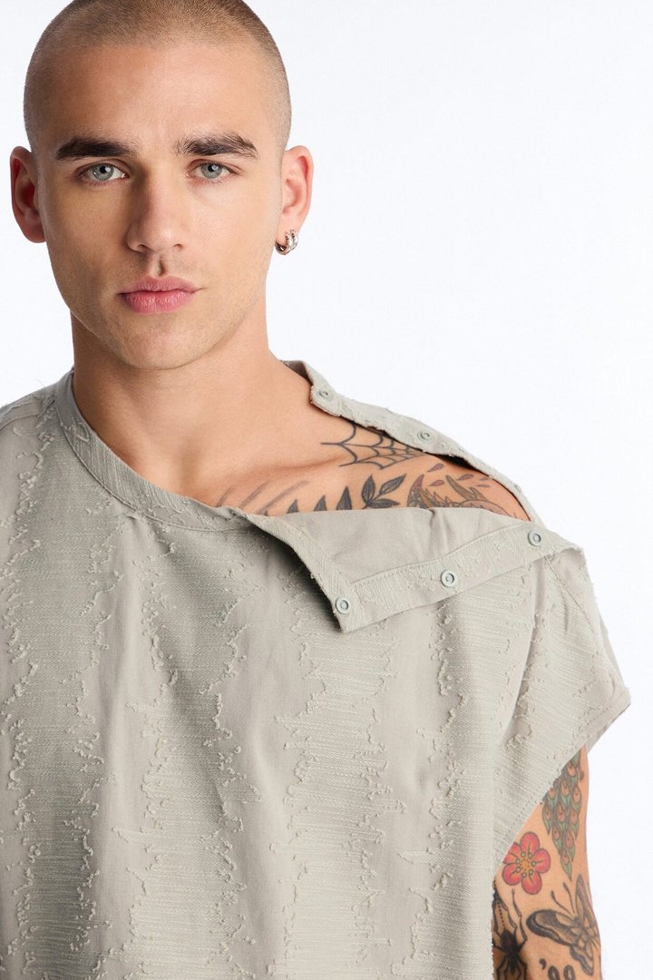 Relaxed Sands Of Time Sleeveless Tee - Sage