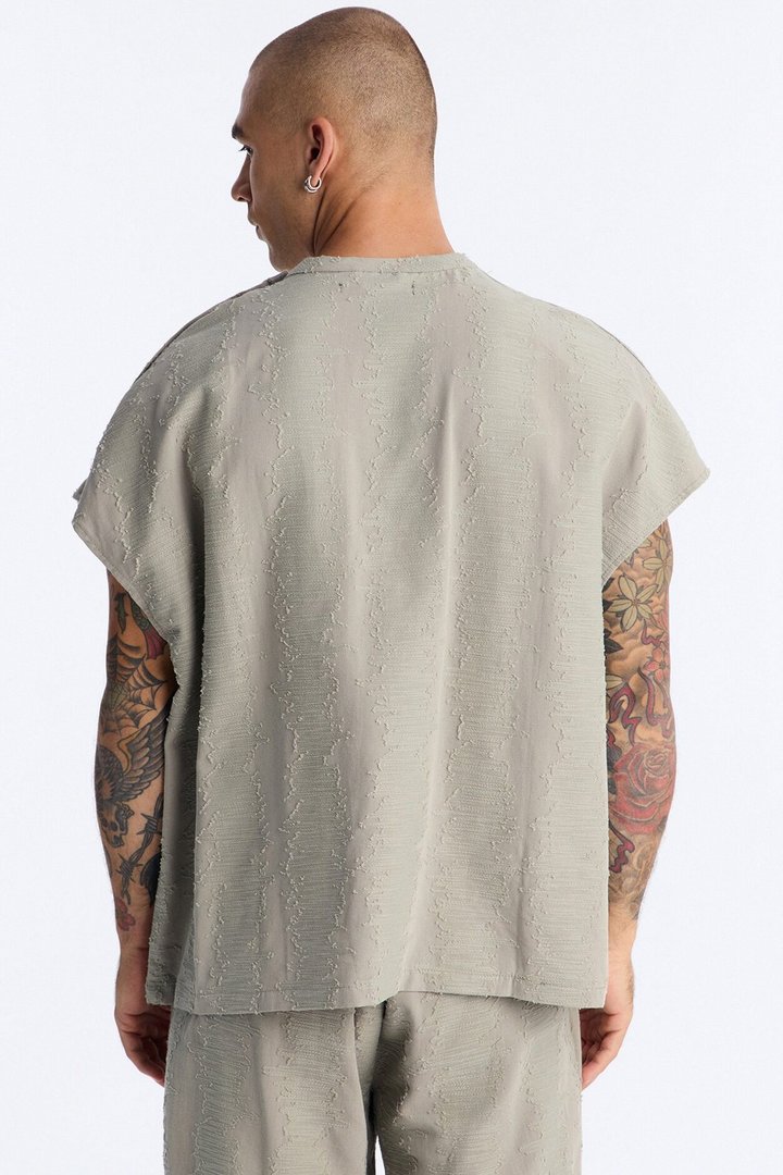 Relaxed Sands Of Time Sleeveless Tee - Sage