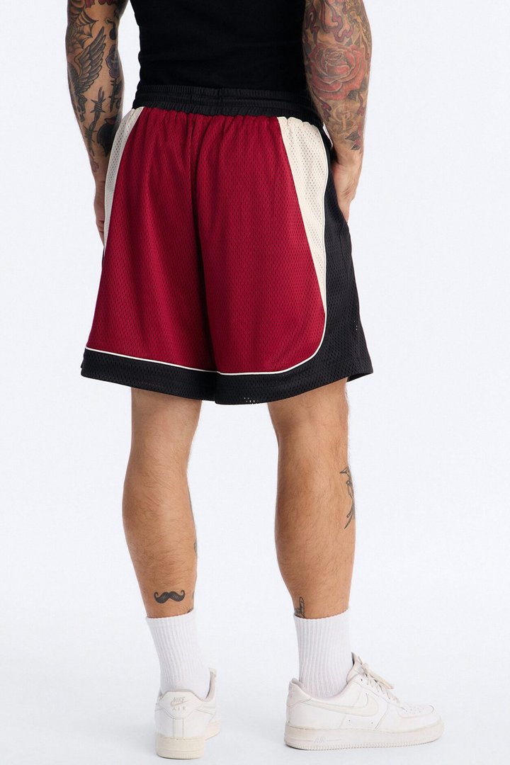 Marcello Relaxed Mesh Short - Red/combo