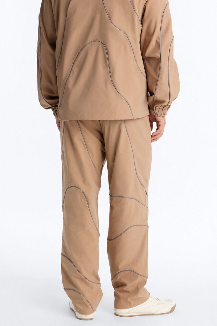 Straight Futuristic Mode Track Pant - Tan