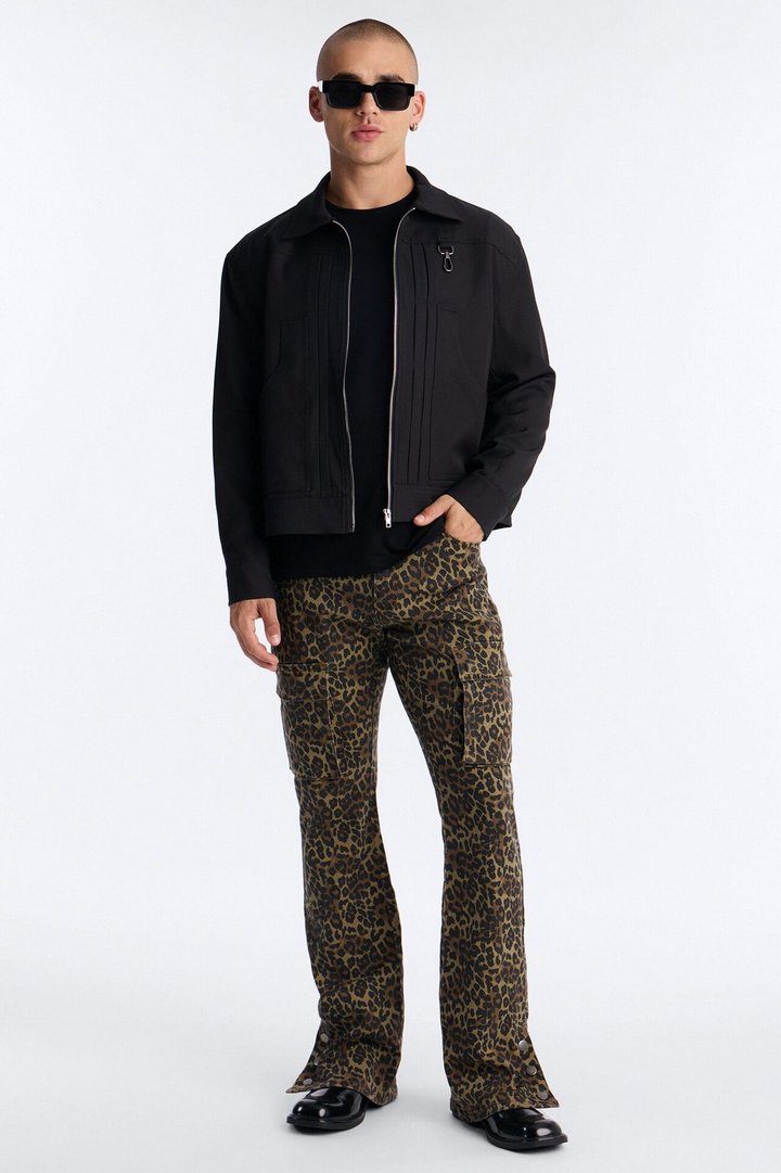 Stacked Slim Flare Wildin Out Snap Slit Jean - Brown