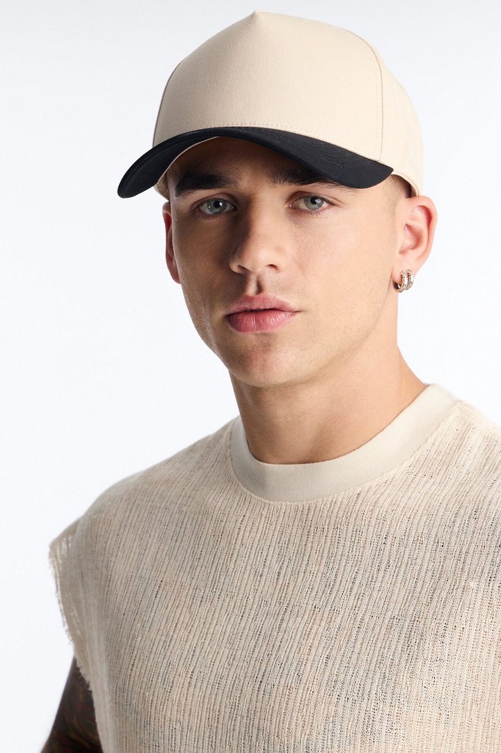 Basic Color Block Snapback Hat - Black/combo