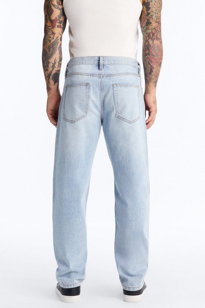 The Staple Straight Jean - Light Blue Wash