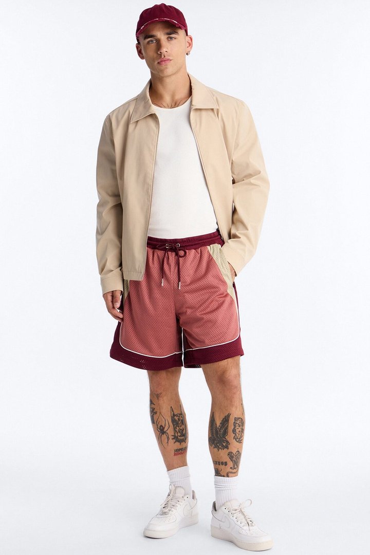 Marcello Relaxed Mesh Short - Pink/combo