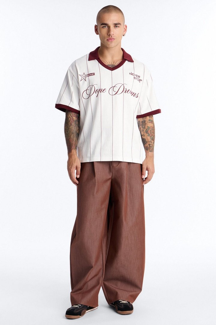 Dope Dreams 33 Johnny Collar Soccer Jersey - Cream